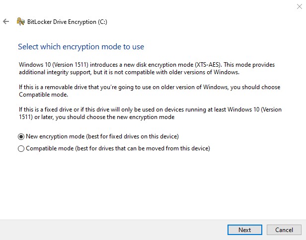 encryption-mode